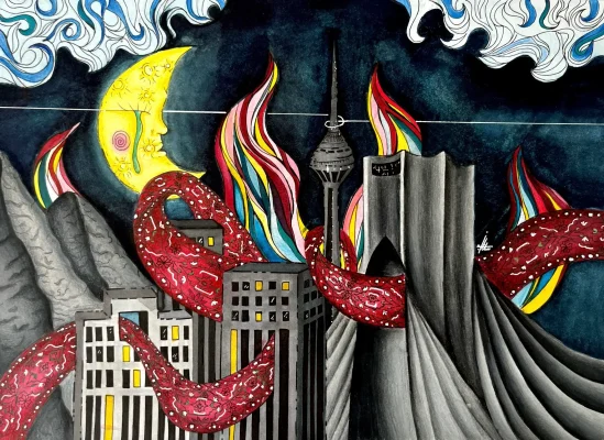 Tehran.nights painting